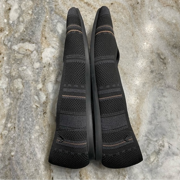 VIVAIA Pointed-Toe Ballet Flats (Aria) Knit Slip On Flats Black/Gray Women’s 37 - Picture 3 of 11
